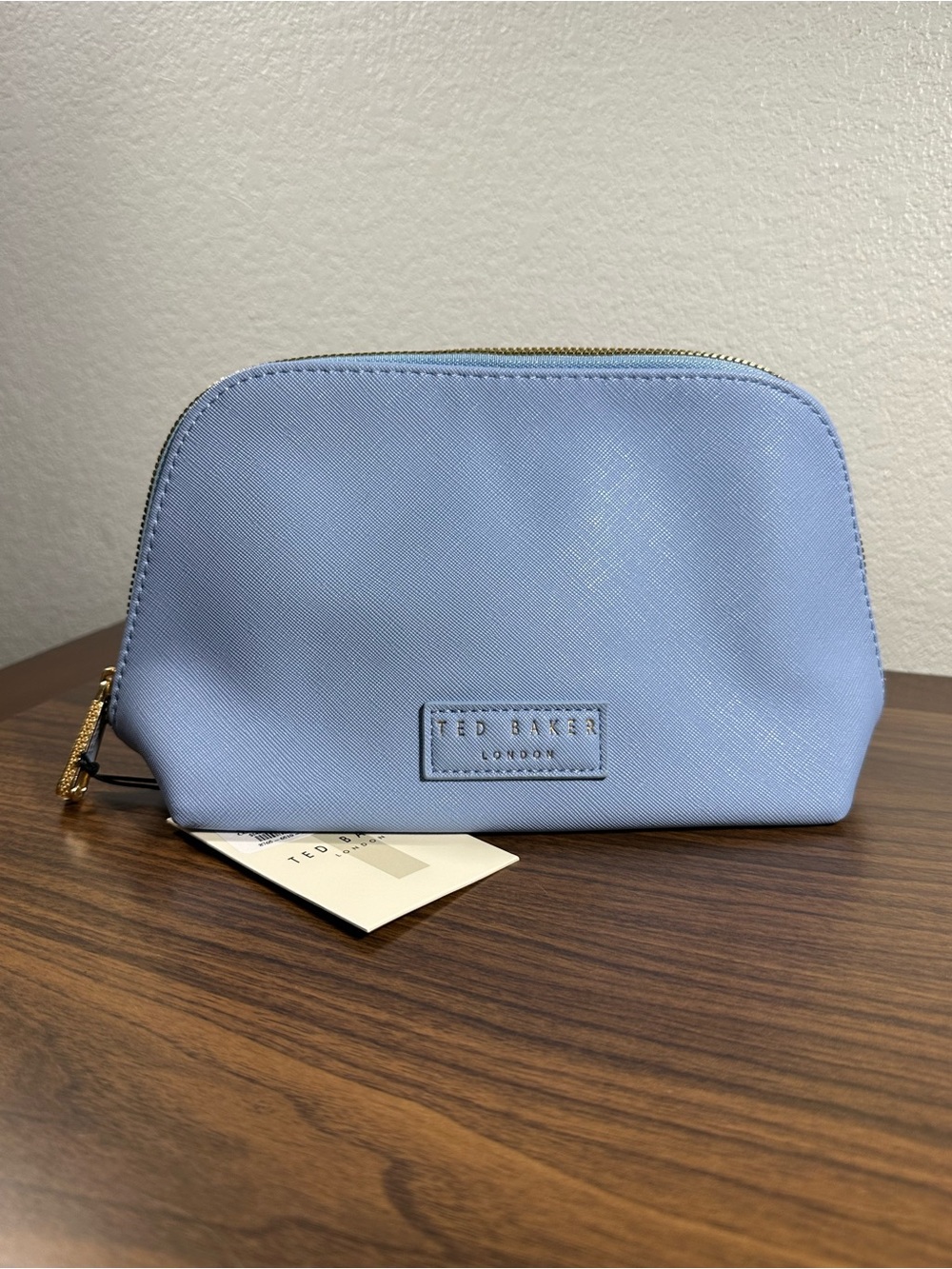 Ted Baker Powder Blue Saffiano Cosmetic Case